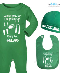 Irish Rugby Baby tshirt, Bib, Babygrow 